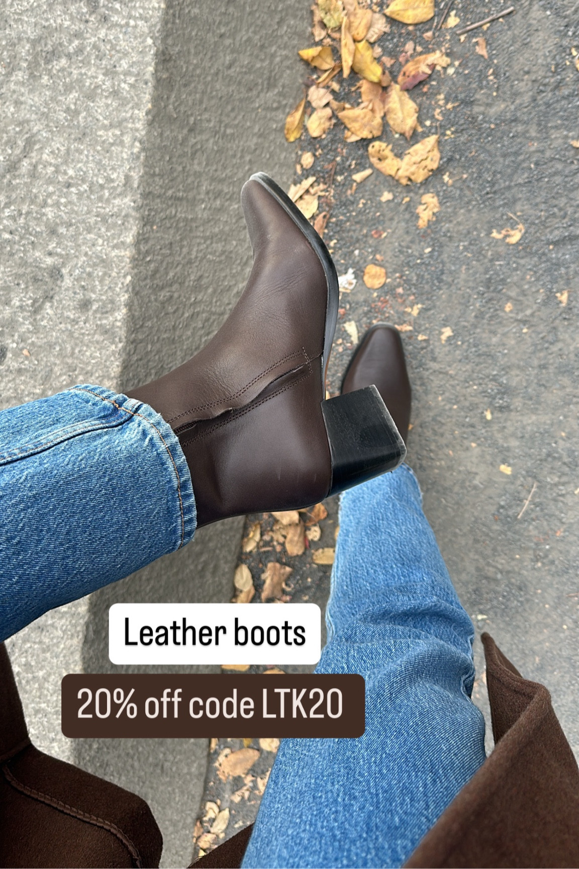 Brown leather boots. 20% off code LTK20. Sized up 1/2 size to 7 to wear with thick socks for winter. 

These need 1-2 wears to break in. Will last for years!

#LTKSaleAlert #LTKShoeCrush #LTKxMadewell