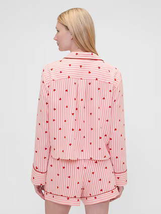 Gap × Summer Fridays Relaxed Flannel Hearts PJ Shirt | Gap (US)