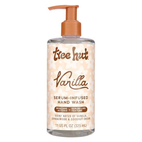 Tree Hut Vanilla Serum Infused Hand Wash, Nourish & Hydrate Hands, Strengthening Skin Care, Long-Lasting Scent, Cleanse & Lock in Moisture, Cermamides, 11 fl oz | Amazon (US)