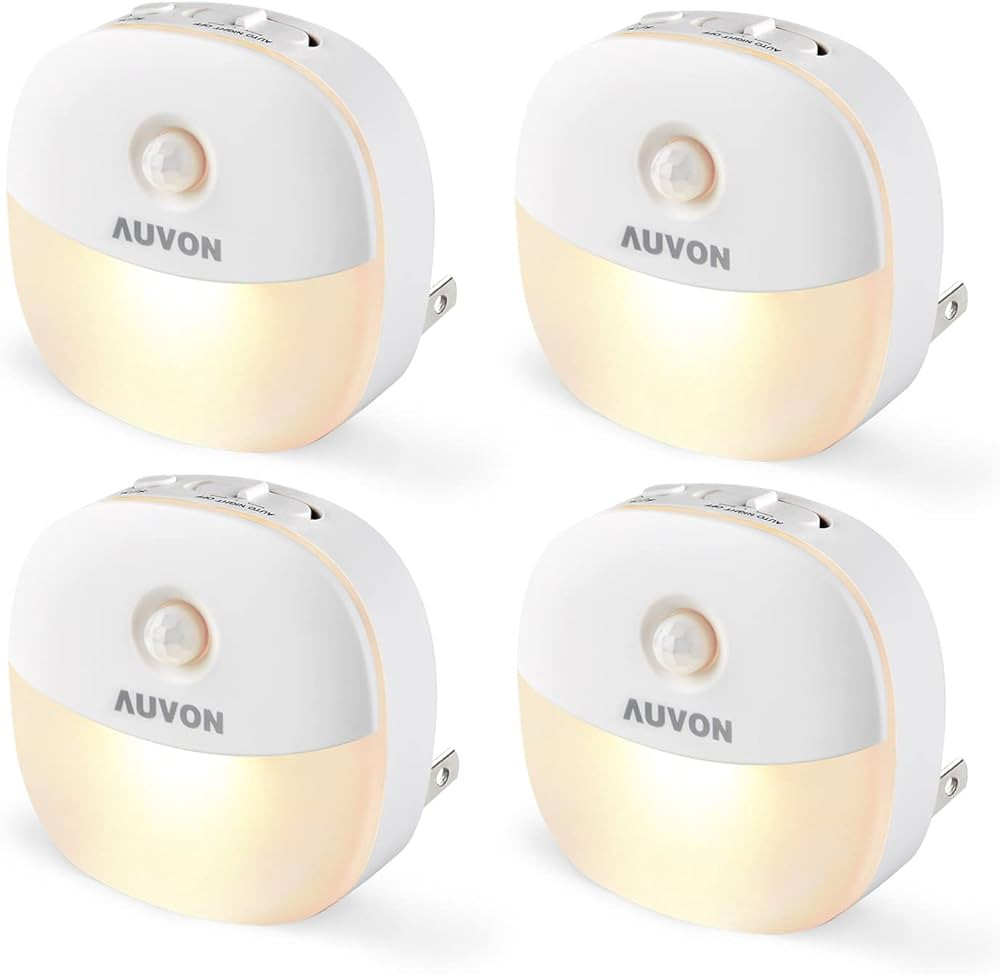 AUVON Plug in Night Light with Motion Sensor and Dusk to Dawn Sensor, Mini Warm White LED Nightli... | Amazon (US)