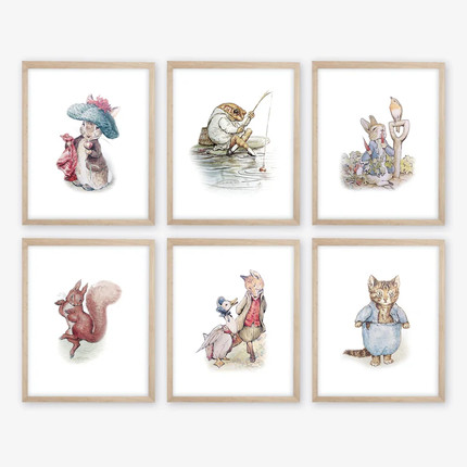 Click for more info about Beatrix Potter Nursery Art Prints. Beatrix Potter Character Illustration. Peter Rabbit Nursery Ar...
