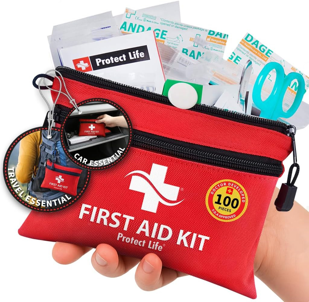 Protect Life Survival First Aid Kit for Home/Business, Camping Survival Kits | Mini Travel First ... | Amazon (US)