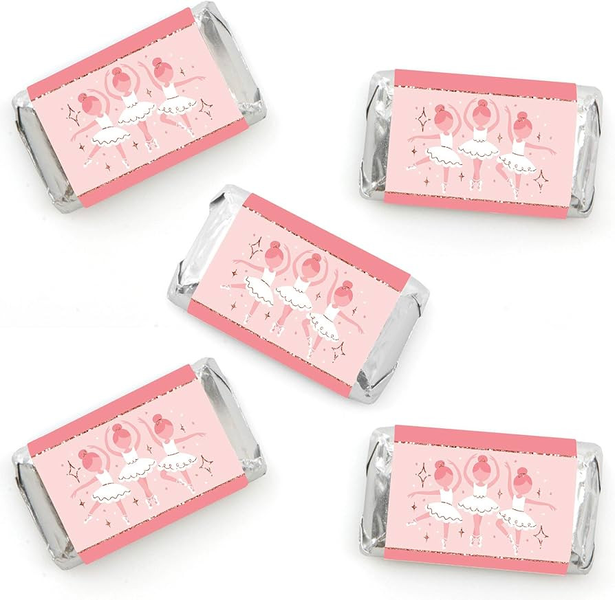 Big Dot of Happiness Tutu Cute Ballerina - Mini Candy Bar Wrapper Stickers - Ballet Birthday Part... | Amazon (US)