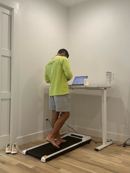 Walking pad with stand up desk 

#LTKhome #LTKfitness