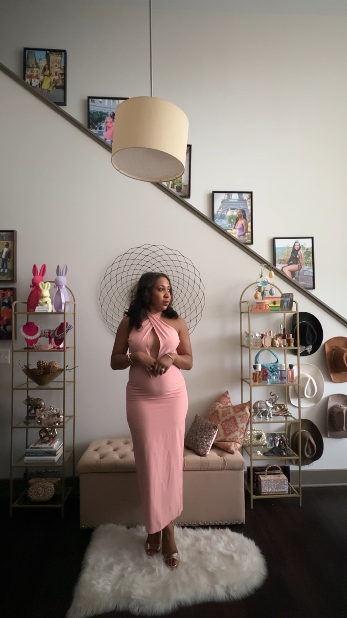 Peach perfection 🍑 This fitted halter dress is made for date night—flattering, flirty, and just the right amount of spice. Wearing a size medium! 

#RomanticStyle #Over40Style #HalterDress

#LTKOver40 #LTKU #LTKStyleTip