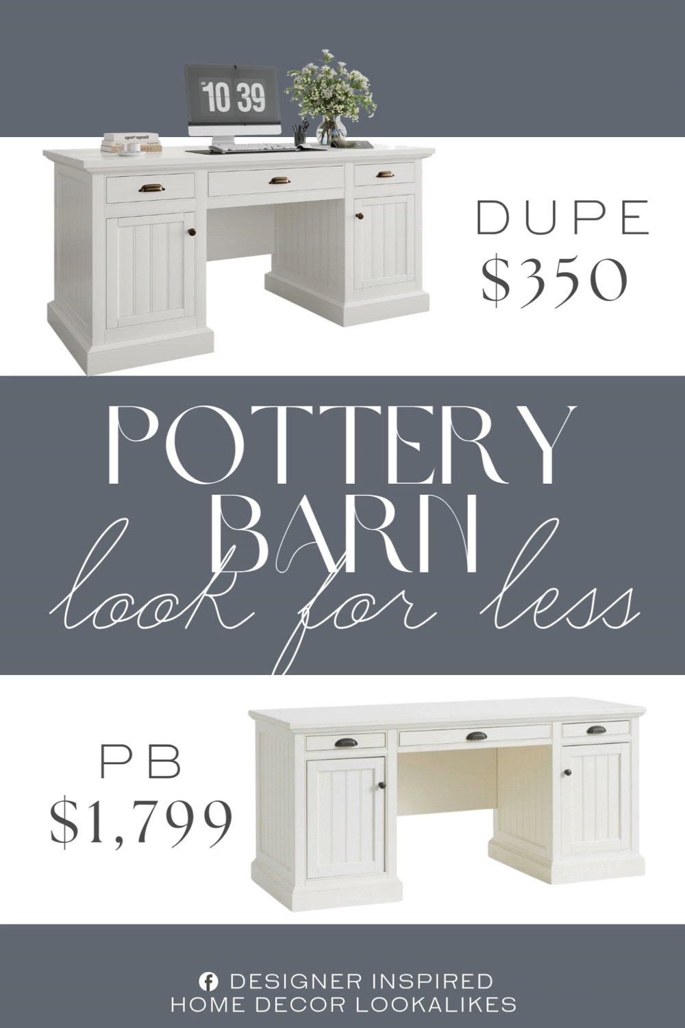 Inspired by Pottery Barn Executive Desk. Farmhouse Executive Desk. Rustic Wood Office Desk. Modern Farmhouse Desk with Storage. Classic Wooden Writing Desk. Solid Wood Executive Desk. Traditional Home Office Desk. 

Home more affordable option find copy cat similar look for less budget friendly affordable cheap cheaper beautiful pretty. Clearance sale coupon code discount code promo code luxury lookalike look a like Inspo inspiration inspired by idea ideas Love like these? I share multiple every day in my FB group.
#potterybarninspired #executivedesk #officedesk #desksetup #homeofficesetup #furniturefinds #deskwithstorage #modernfarmhouse #officeinspo  

 

#LTKHome