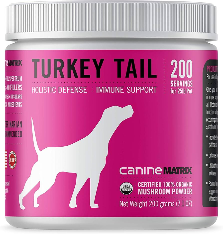 Mushroom Matrix Canine Organic Mushroom Powder Turkey Tail Immune Support and Holistic Defense Su... | Amazon (US)