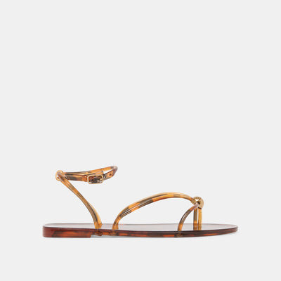 Kenley Vinyl Sandals in Tortoise Jelly Size 8 By Dolce Vita | DolceVita.com