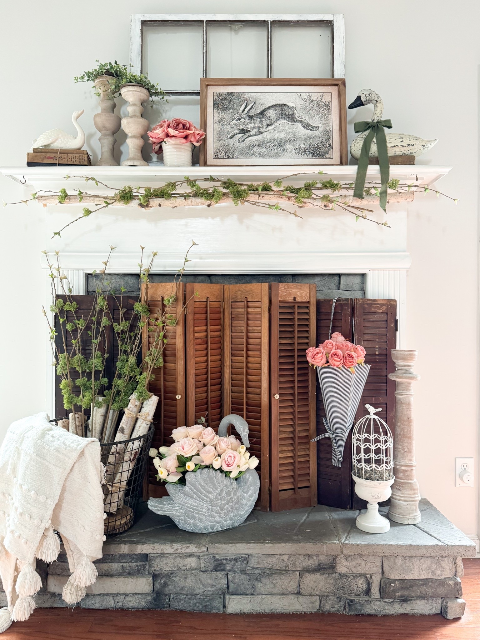 Loving the spring mantel vibes! 

#LTKFindsUnder50 #LTKSeasonal #LTKHome