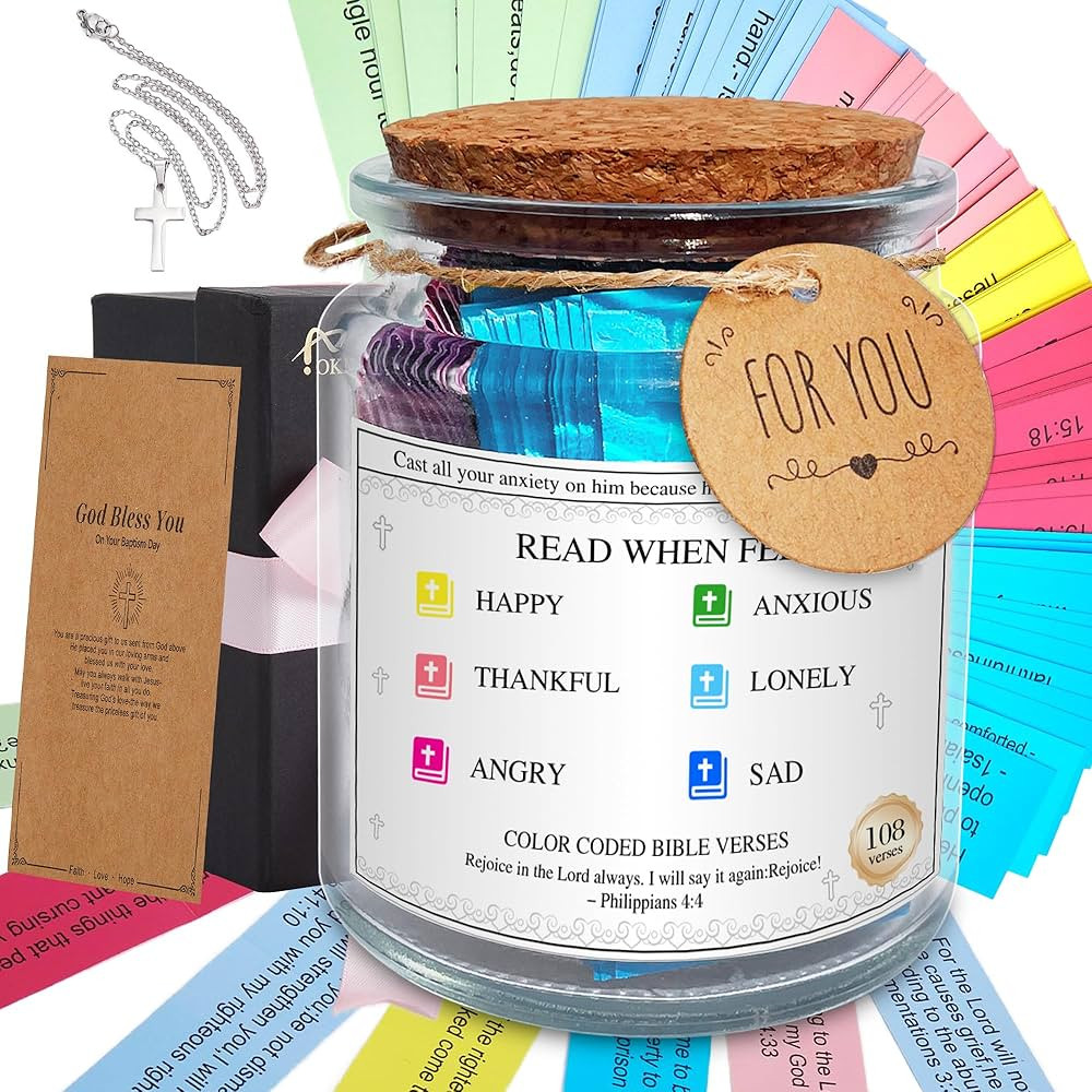 Bible Verse Jar,Bible Verses in a Jar,Christian Gifts for Women,Mom Gifts,Graduation gift,Birthda... | Amazon (US)