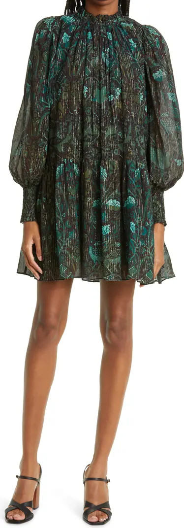 Ulla Johnson Maja Long Sleeve Chiffon Minidress | Nordstrom | Nordstrom