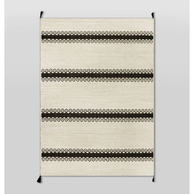 Outdoor Rug Argyle Stripe Black - Threshold™ | Target