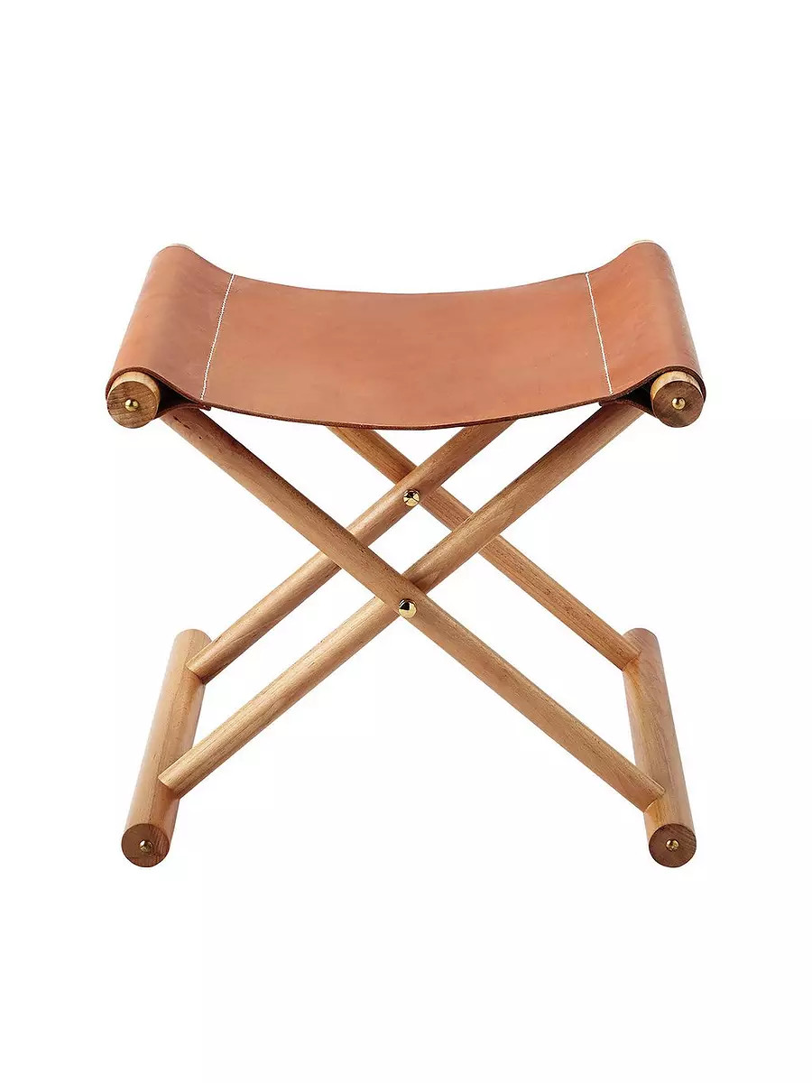 Cooper Leather Stool | Serena and Lily