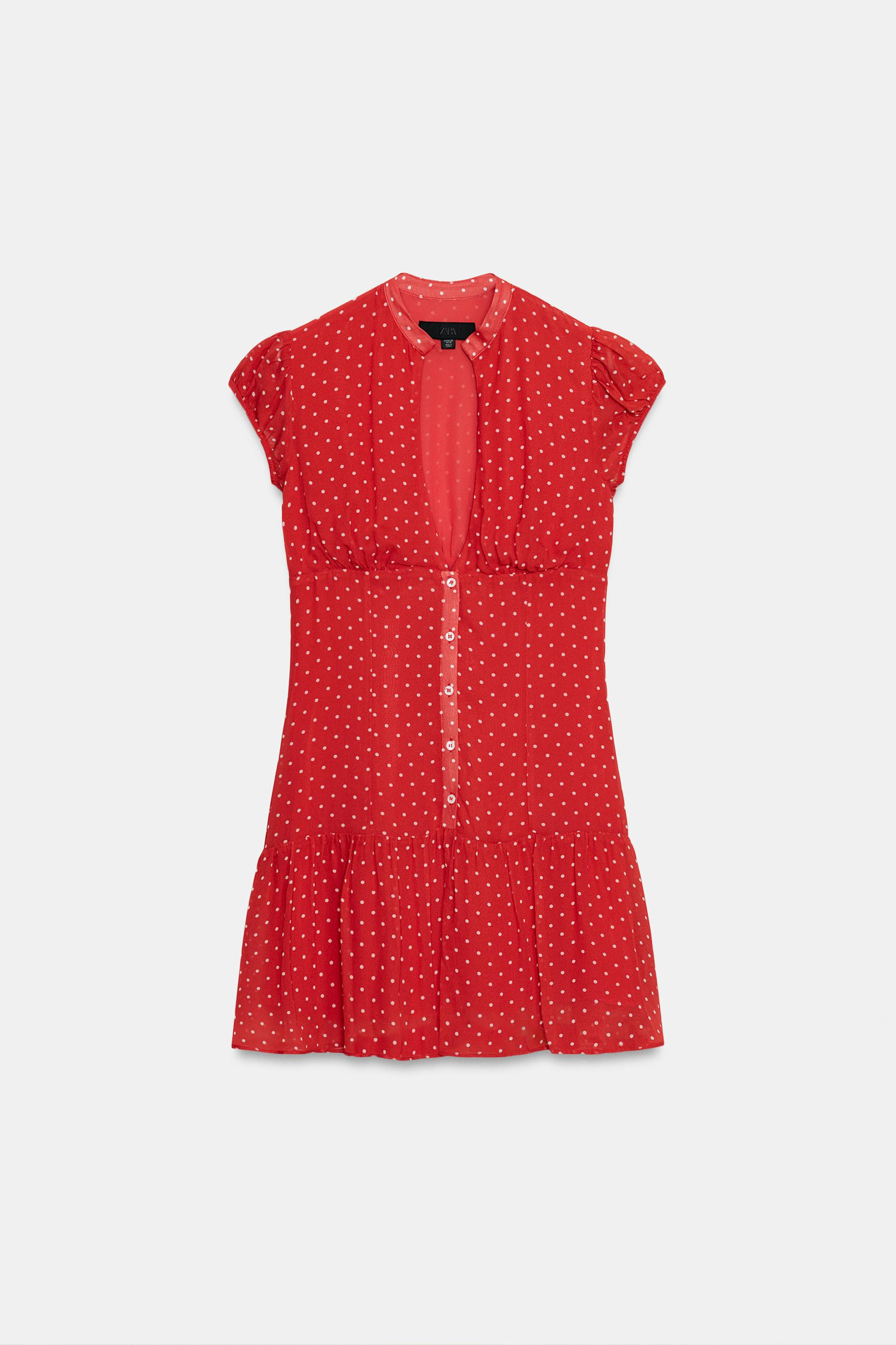 KURZES KLEID MIT TUPFEN | Zara US