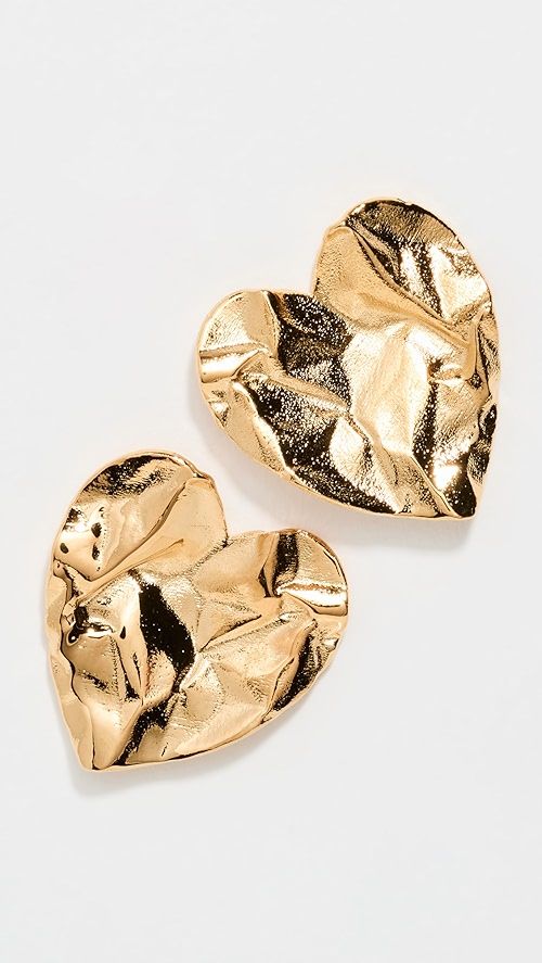 Small Crushed Heart Earrings | Shopbop