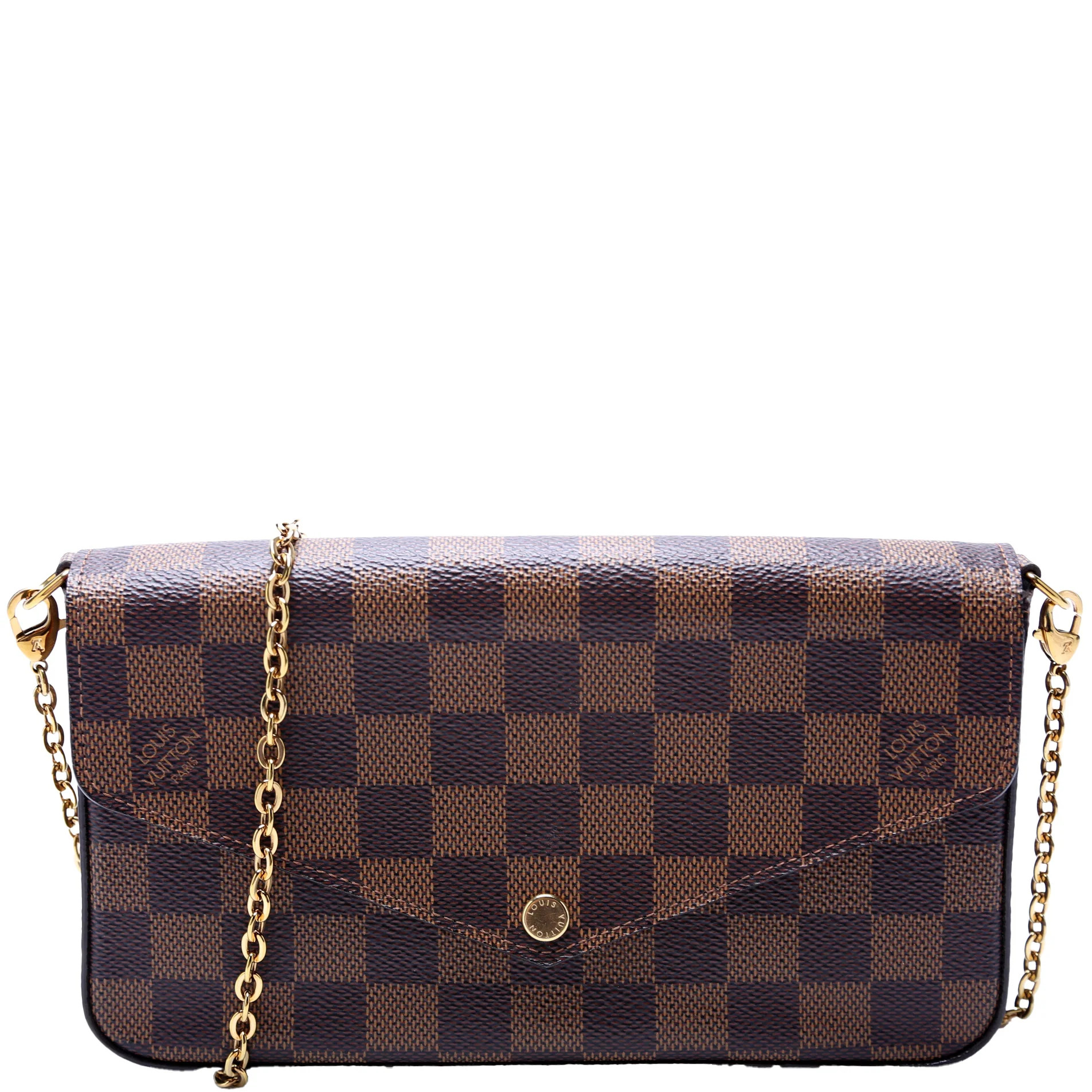 Pochette Felicie Damier Ebene | Keeks Designer Handbags