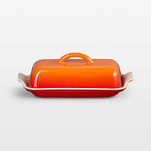 Le Creuset Heritage Flame Ceramic Butter Dish + Reviews | Crate & Barrel | Crate & Barrel