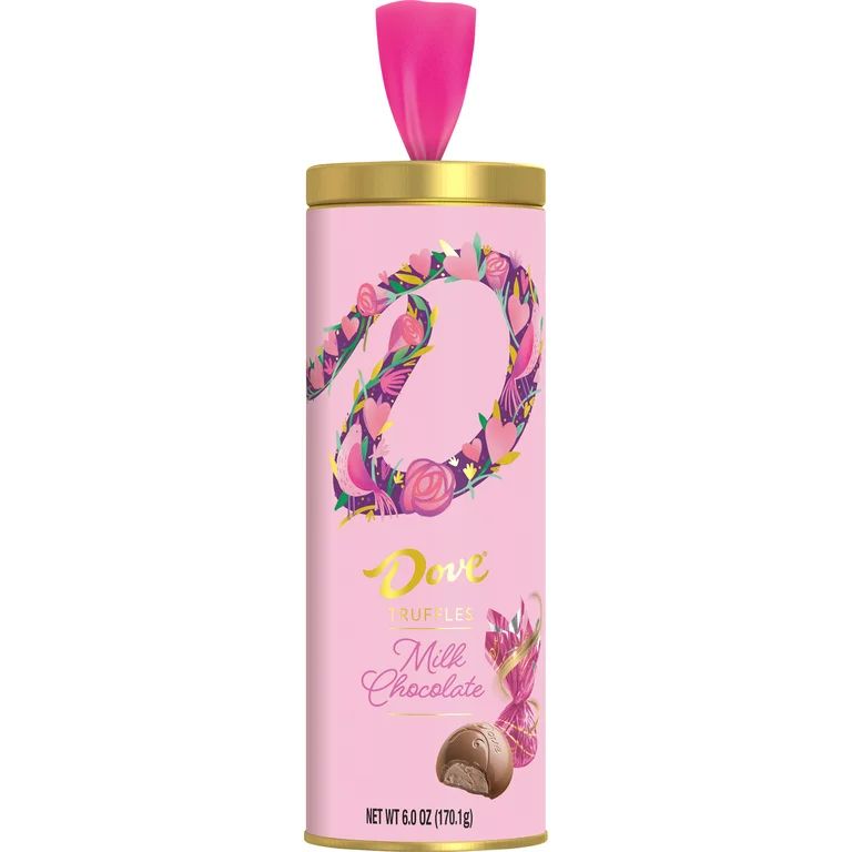 Dove Truffles Milk Chocolate Valentines Day Candy Gift Tin - 6 oz | Walmart (US)