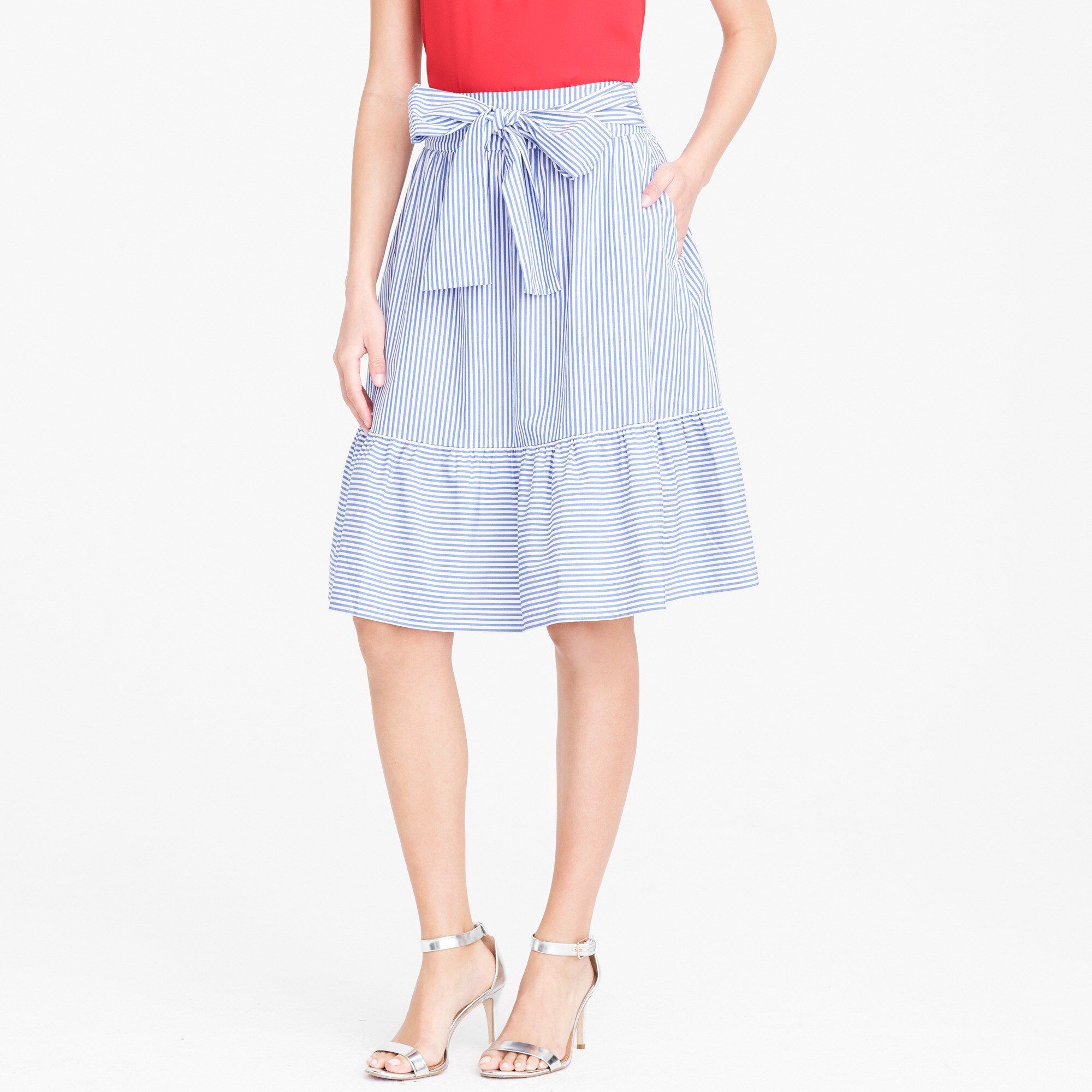 Tie-waist midi skirt | J.Crew Factory