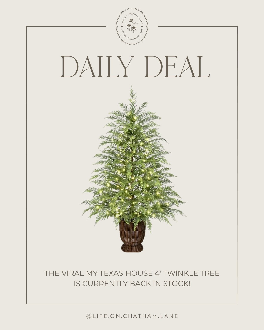RUNNN!! ✨ The viral 4’ My Texas House Twinkle Tree is BACK IN STOCK! 🎄

This is a best seller year after year and always sells out early in the season! I know it feels early, but if you’ve had your eye on it, now is the time to grab one! 🤎

You’ll thank yourself when December rolls around! 😉

#LTKHome #LTKSeasonal