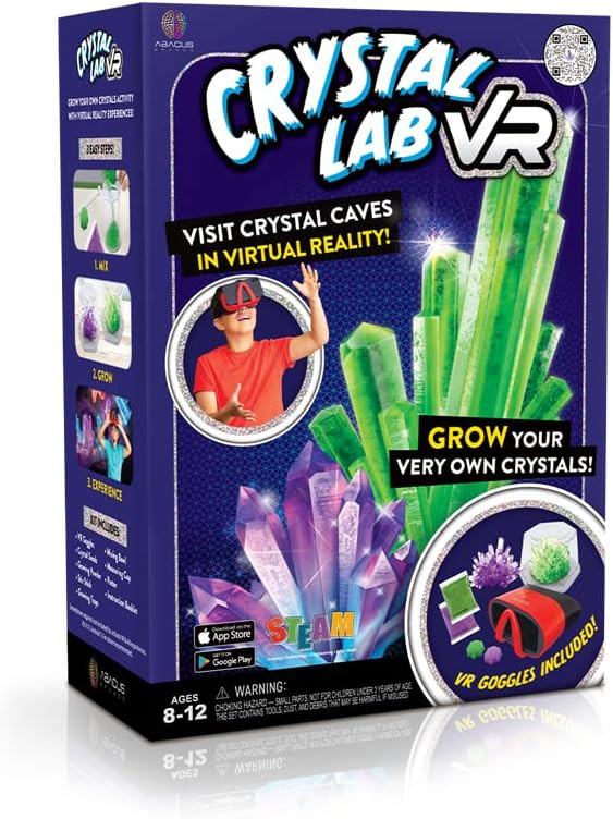 Abacus Brands Virtual Reality Crystal Lab VR - Illustrated Interactive VR Book and STEM Learning Act | Amazon (US)