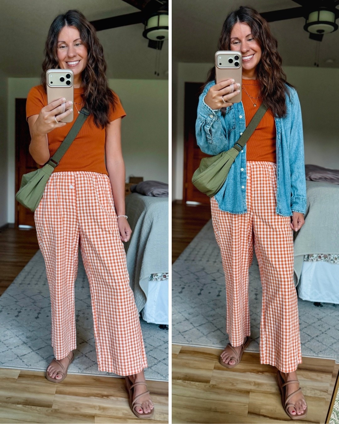 Easy mom outfit!🧡

small in my tee, xs in my denim button up, small in my pants (I removed the tag) and a size 6 in my croc sandals🧡

#LTKPetite #LTKSeasonal #LTKootd