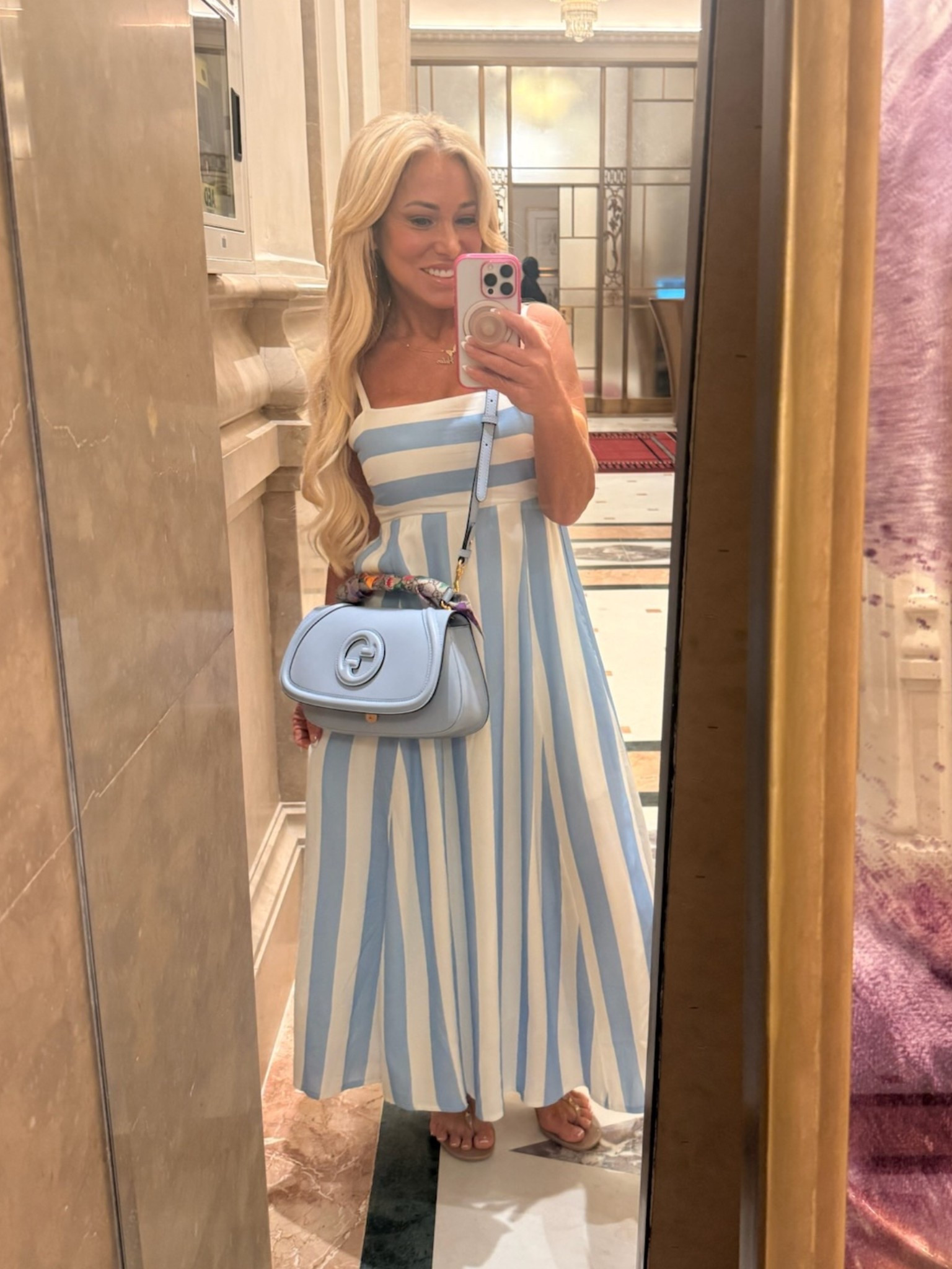 One of my favorite purchases during our NYC trip is this Gucci Blondie top handle bag paired with the beautiful printed silk twill carré 💖

I think I'll be able to match it with most of my outfit ✨

#NYCTrip #Travel #Bag

#LTKTravel #LTKItBag