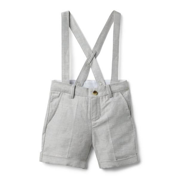 Linen Suspender Short | Janie and Jack