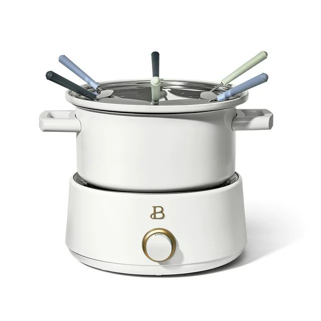 Beautiful 3 Qt Electric Fondue Set with Bonus 2 qt Ceramic Pot, White Icing by Drew Barrymore | Walmart (US)