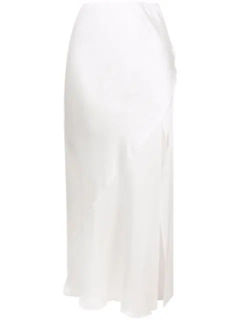 side-slit silk skirt | Farfetch Global