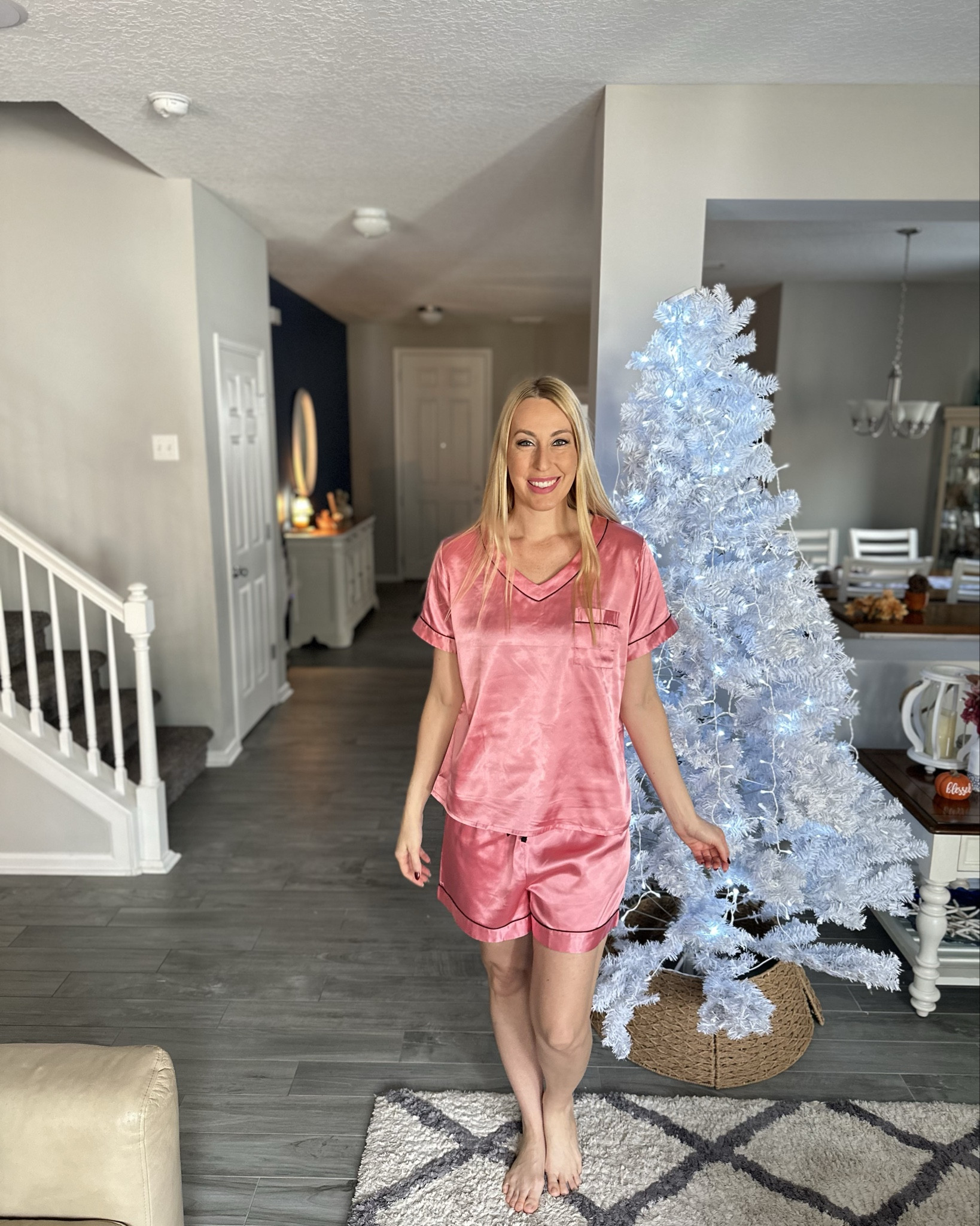 Silky soft pink pajamas 
💓 I love that these are so soft and come with a 2 pack
💓 I sized up so they would be extra comfy
💓 wearing medium, no stretchh

#LTKFindsUnder50 #LTKFindsUnder100 #LTKStyleTip