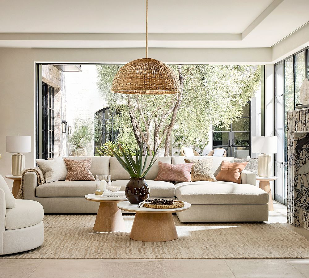 Ansel Round Quartz Nesting Coffee Tables | Pottery Barn (US)