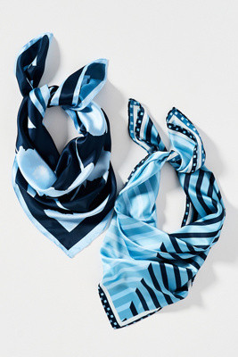Two-Tone Printed Hair Scarf | Anthropologie (US)