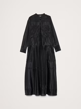 Organza Maxi Shirt Dress | Banana Republic (US)