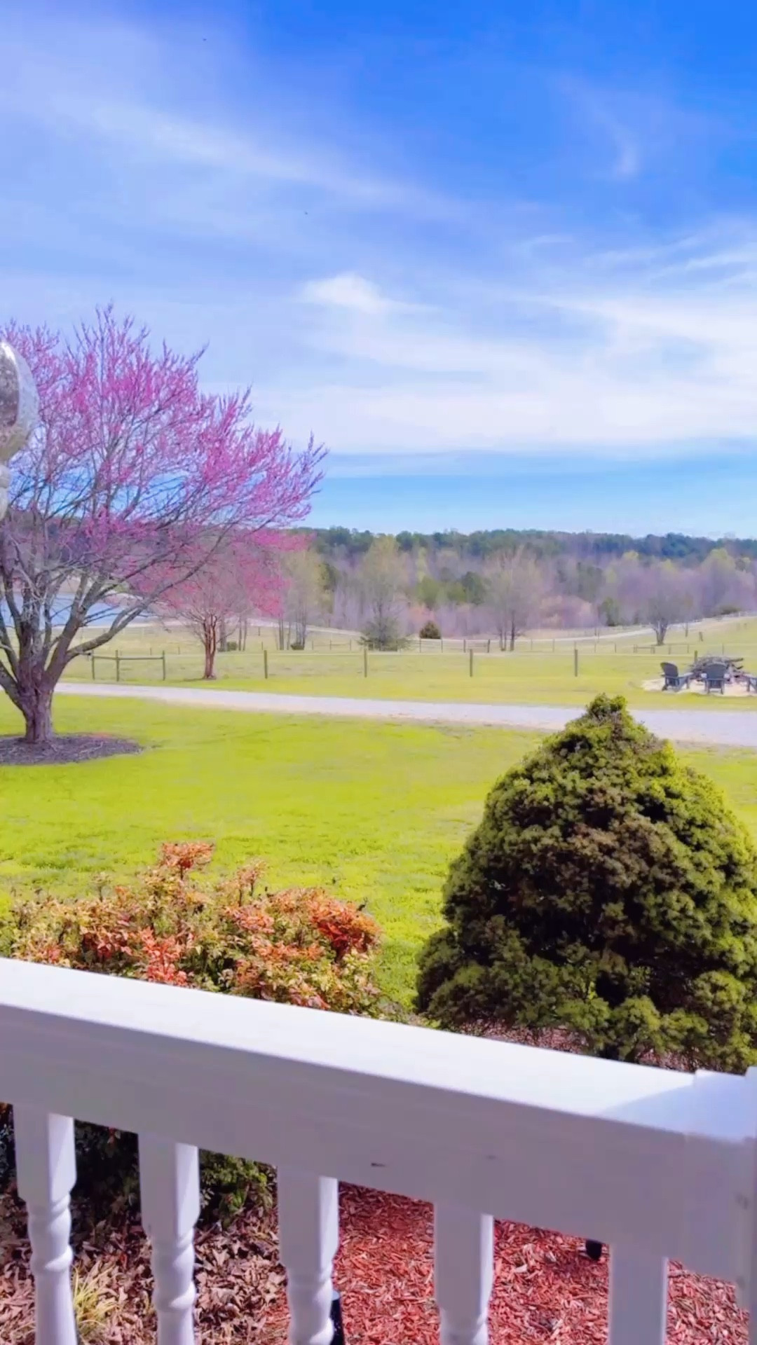 both babies 👶🏼 down for naps 💤, @wesmabry is on his way home 🏡 from work, and we have such a fun 🤩 weekend ahead!! ⚾️🌸 Happy Spring and Happy Weekend, y’all!! ✨🙌🏽

Also… can’t believe this is my view here on the farm every day - still doesn’t feel reel most days!! 🤭 When H O M E  becomes the place you never want to leave… you know you’ve made it 🤍