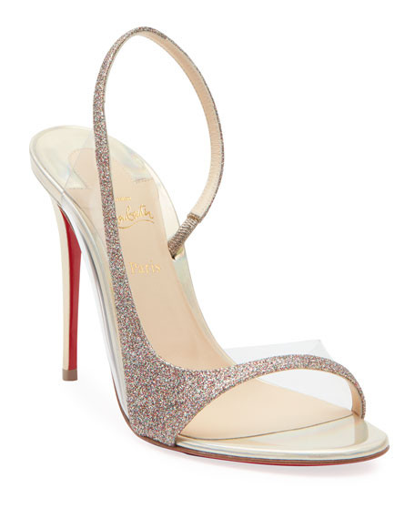 Christian Louboutin Optisling Glitter Red Sole Sandals | Neiman Marcus