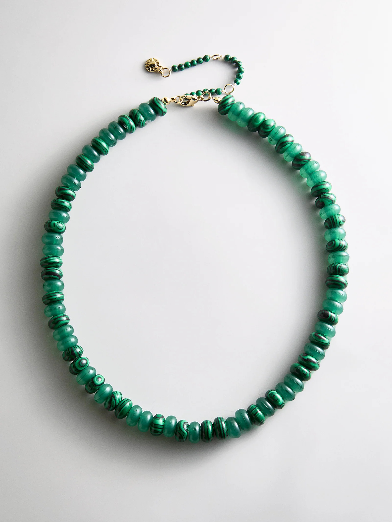 Joyce Semi-Precious Beaded Necklace - Malachite | BaubleBar