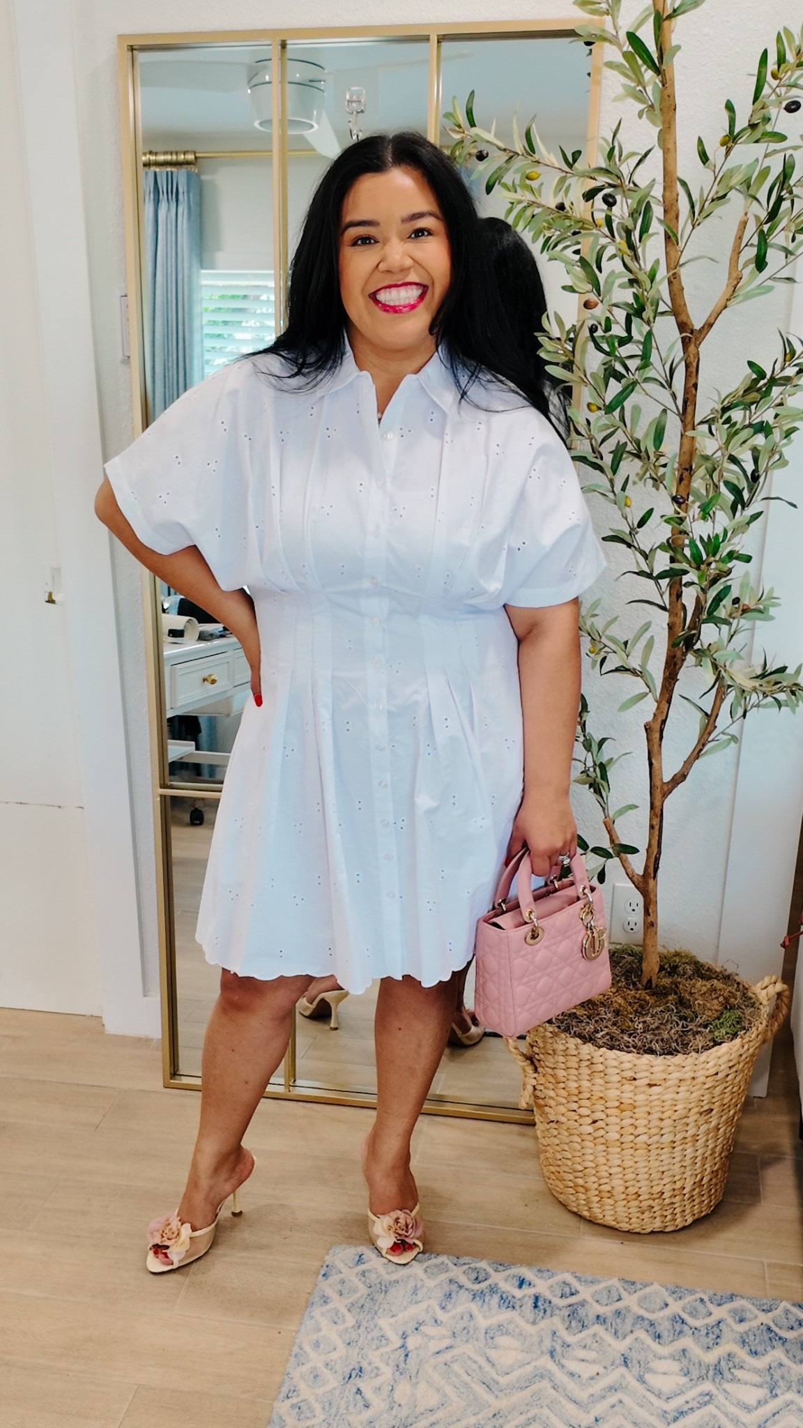 Free Assembly dresses are always the cutest! 
Love the eyelet detail! I’m 5’1” and think the length is perfect. 

Spring dress, Easter dress, spring outfit, Smiles and Pearls

#LTKOver40 #LTKMidsize #LTKootd