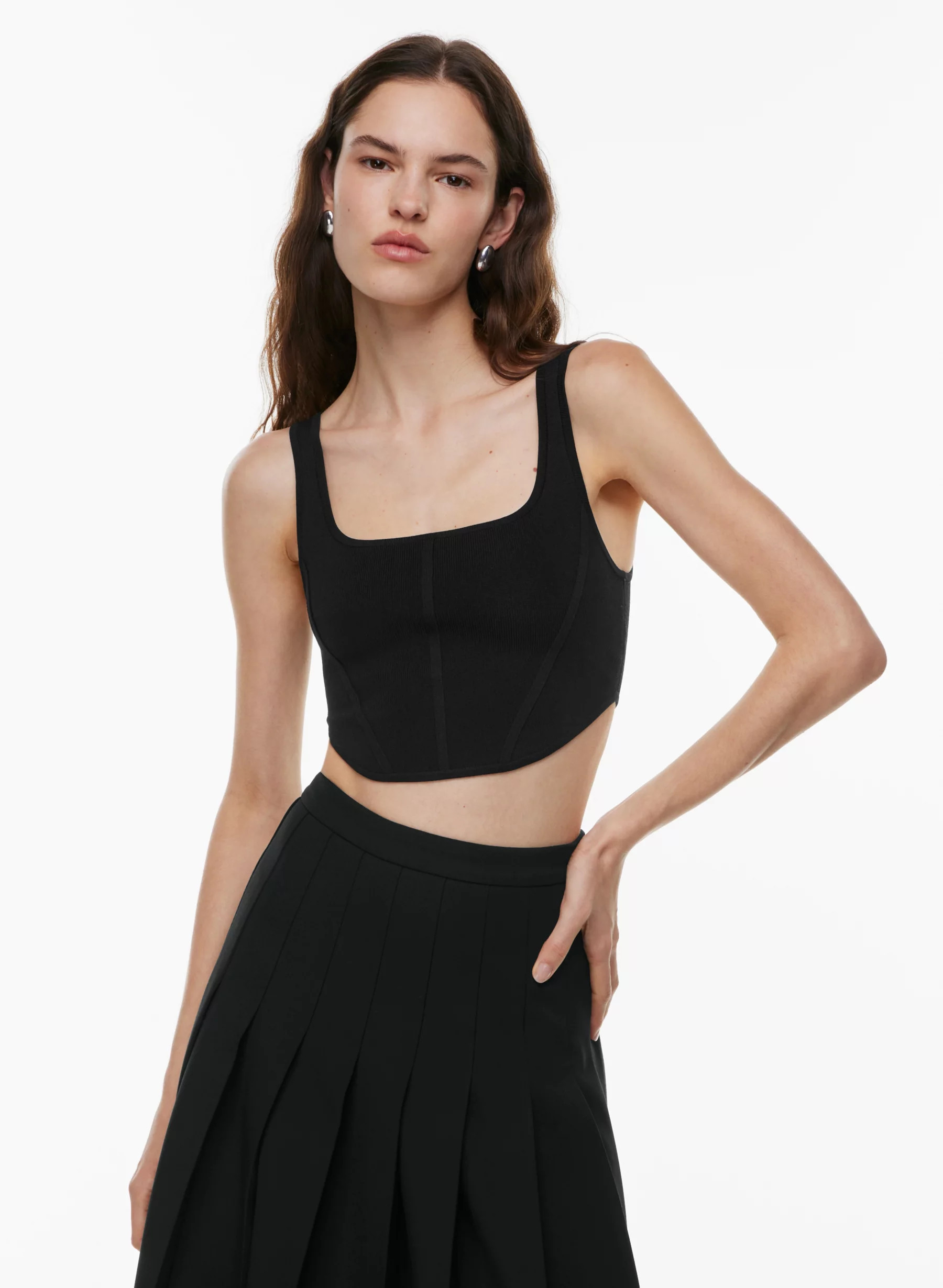 SCULPT KNIT BUSTIER TANK | Aritzia