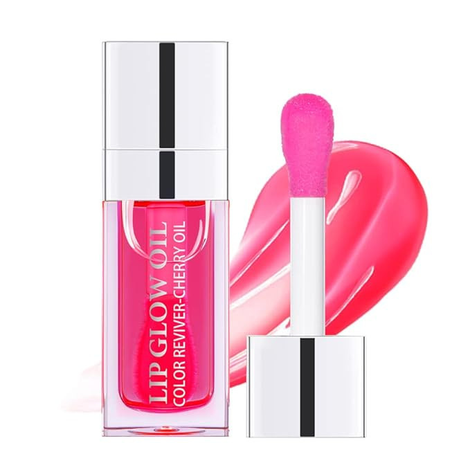 Hydrating Moisturizing Lip Glow Oil, Nourishing Glossy Transparent Plumping Oil, Non-sticky Tinte... | Amazon (US)