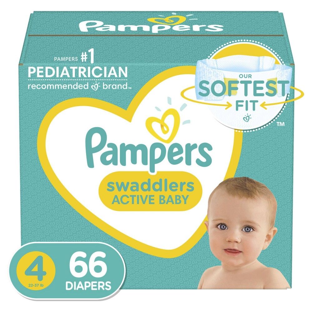 Pampers Swaddlers Diapers Super Pack - Size 4 - 66ct | Target