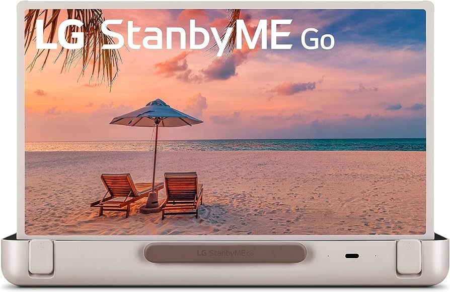 LG 27-Inch StanbyME Go Portable Smart 1080P Touch Screen (27LX5QKNA, 2023 Model), Calming Beige | Amazon (US)