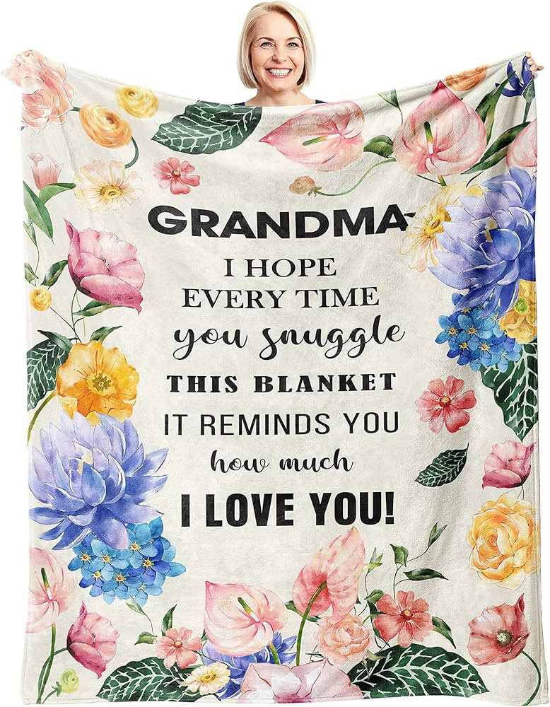 Xutapy Grandma Gifts Blanket 60’’x50’’, Best Gifts for Grandma, Great Grandma Birthday Gi... | Amazon (US)