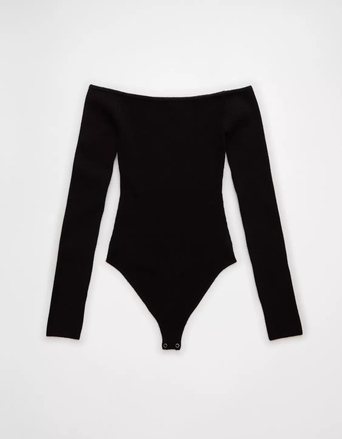 AE Long-Sleeve Off-The-Shoulder Sweater Bodysuit | American Eagle Outfitters (US & CA)