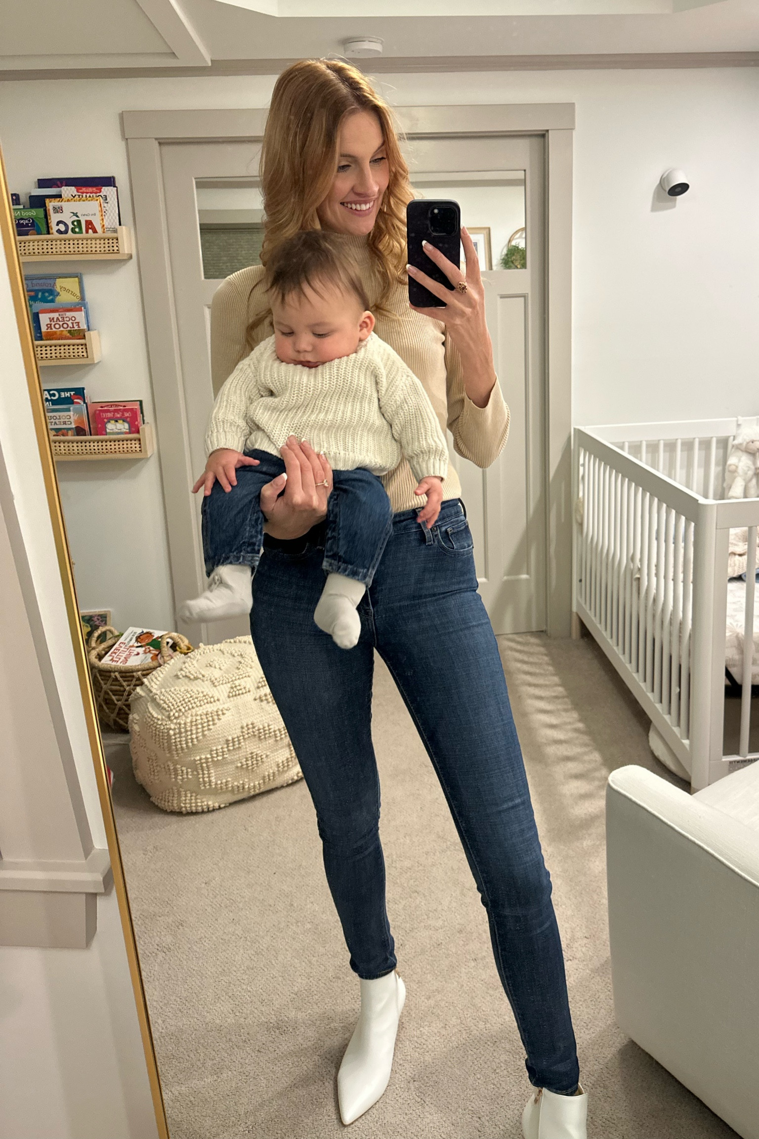 Matching Outfits with the baby 🤍#momandme Old Navy Baby Haul 
Amazon Booties with kitten heel cuz I’m 5’11 
Baby Crew Neck Knit sweater and Dark Wash Jeans 

#LTKbaby #LTKunder100 #LTKfamily