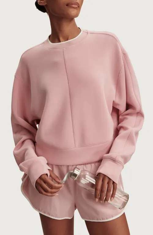 Varley Tasmin Crop Sweatshirt in Zephyr Mauve at Nordstrom, Size Medium | Nordstrom