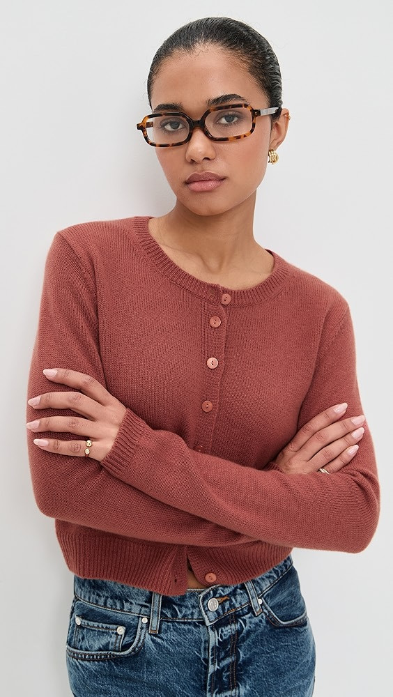 Clara Cashmere Crew Cardigan | Shopbop