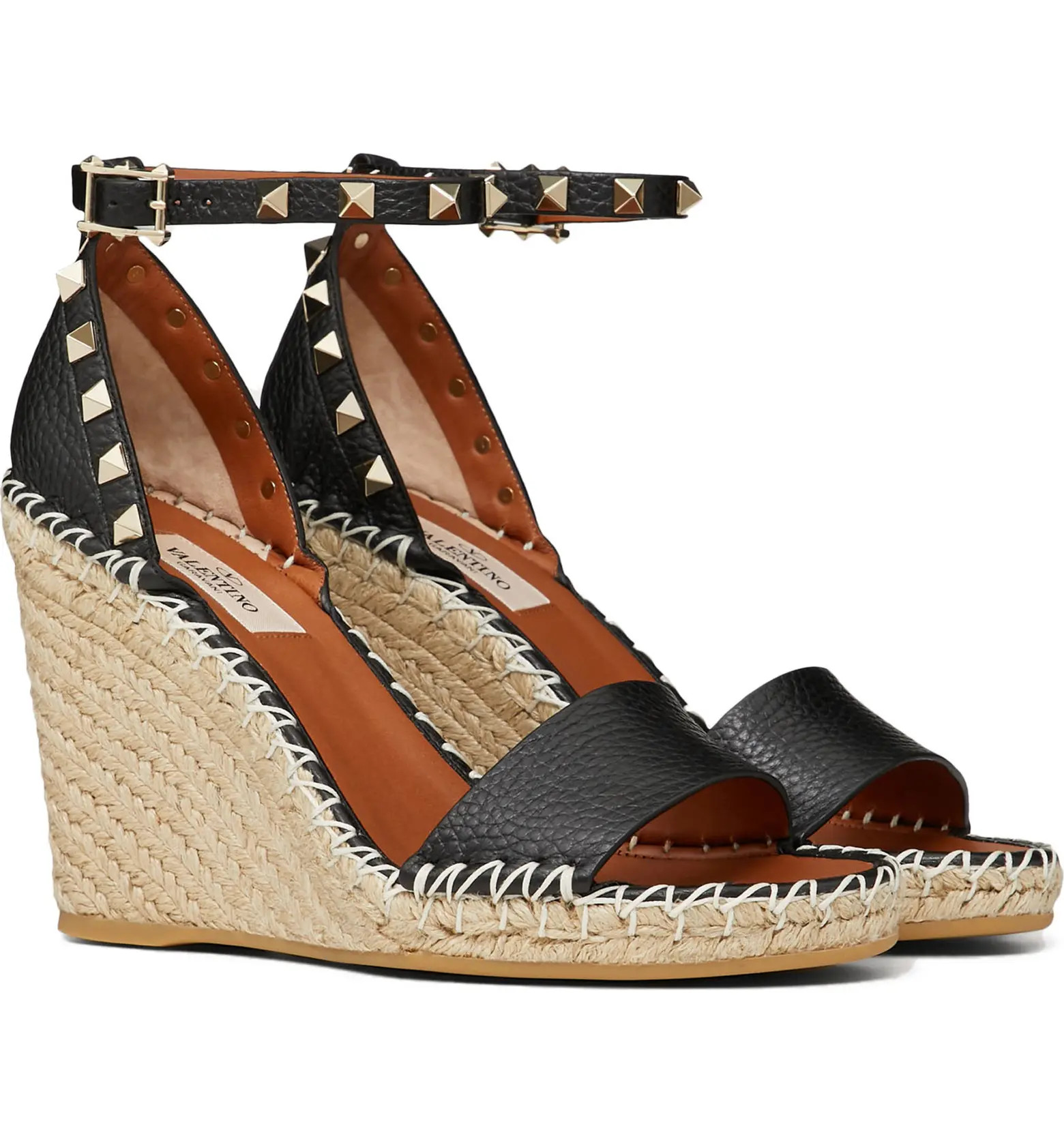 Valentino Rockstud Espadrille Wedge Sandal (Women) | Nordstrom