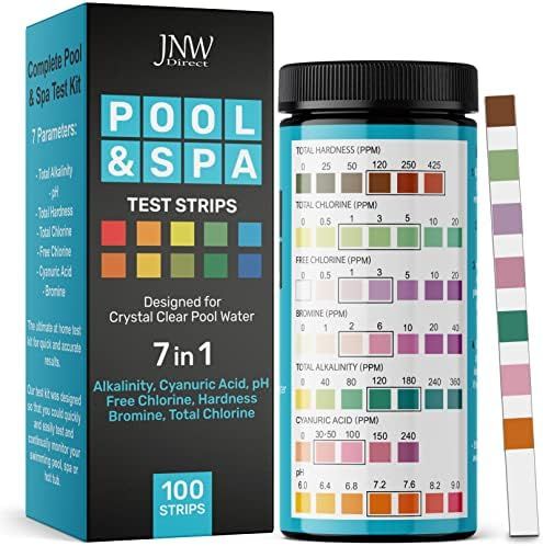 JNW Pool Test Strips, 7in1 Quick & Accurate Pool and Spa Test Strips, Pool Water Test Kit - 100 B... | Amazon (US)