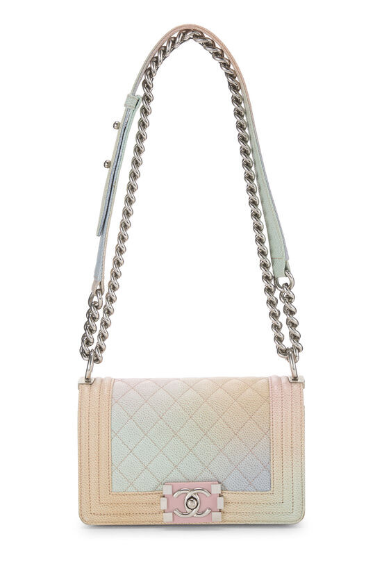 Pre-Owned Rainbow Quilted Caviar Boy Bag Small Q6B1UU0FMH005 | What Goes Around Comes Around